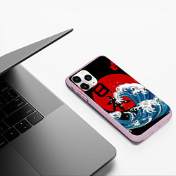 Чехол iPhone 11 Pro матовый Japan sea, цвет: 3D-розовый — фото 2