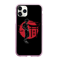 Чехол iPhone 11 Pro матовый Муген - Samurai Champloo, цвет: 3D-розовый