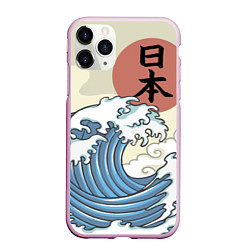 Чехол iPhone 11 Pro матовый Япония море, цвет: 3D-розовый