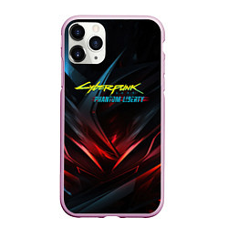 Чехол iPhone 11 Pro матовый Cyberpunk abstract dark, цвет: 3D-розовый