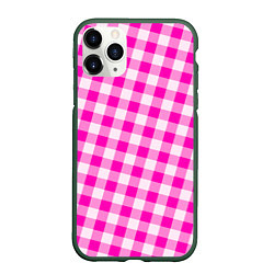 Чехол iPhone 11 Pro матовый Розовая клетка Барби, цвет: 3D-темно-зеленый