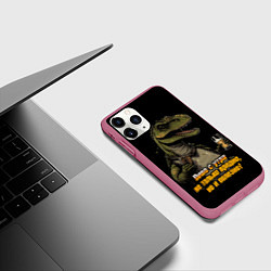 Чехол iPhone 11 Pro матовый Пиво с утра не только вредно но и полезно, цвет: 3D-малиновый — фото 2