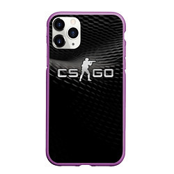 Чехол iPhone 11 Pro матовый CS GO black chrome, цвет: 3D-фиолетовый