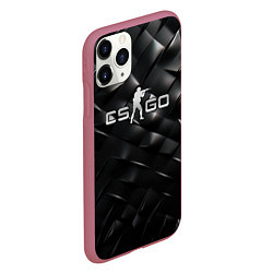 Чехол iPhone 11 Pro матовый CS GO black chrome, цвет: 3D-малиновый — фото 2