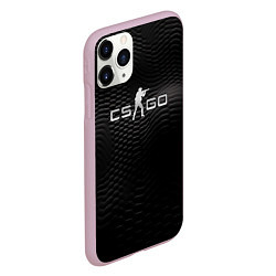 Чехол iPhone 11 Pro матовый CS GO silver logo, цвет: 3D-розовый — фото 2