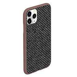 Чехол iPhone 11 Pro матовый Черно-белый абстрактный мелкий узор, цвет: 3D-коричневый — фото 2