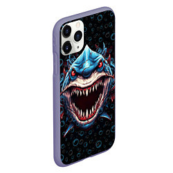 Чехол iPhone 11 Pro матовый Evil shark, цвет: 3D-серый — фото 2