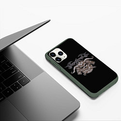Чехол iPhone 11 Pro матовый Finntroll, цвет: 3D-темно-зеленый — фото 2