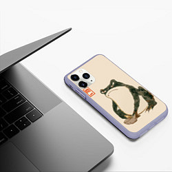 Чехол iPhone 11 Pro матовый Лягушка - Мацумото Ходжи, цвет: 3D-светло-сиреневый — фото 2
