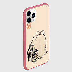 Чехол iPhone 11 Pro матовый Лягушка - Ито Джакучу, цвет: 3D-малиновый — фото 2