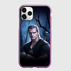 Чехол iPhone 11 Pro матовый Ведьмак - Генри Кавилл, цвет: 3D-фиолетовый