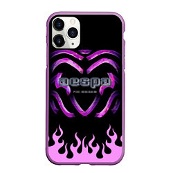 Чехол iPhone 11 Pro матовый Aespa art, цвет: 3D-фиолетовый