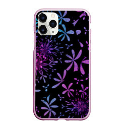 Чехол iPhone 11 Pro матовый Темная ночь, цвет: 3D-розовый