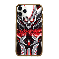 Чехол iPhone 11 Pro матовый Инопланетный красный скелет, цвет: 3D-коричневый