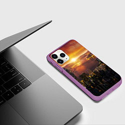 Чехол iPhone 11 Pro матовый Китай - Гон конг, цвет: 3D-фиолетовый — фото 2