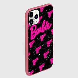 Чехол iPhone 11 Pro матовый Неоновое оружие и Барби, цвет: 3D-малиновый — фото 2