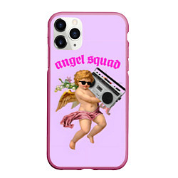 Чехол iPhone 11 Pro матовый Angel Squad, цвет: 3D-малиновый