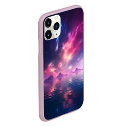 Чехол iPhone 11 Pro матовый Space and islands, цвет: 3D-розовый — фото 2