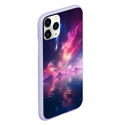 Чехол iPhone 11 Pro матовый Space and islands, цвет: 3D-светло-сиреневый — фото 2