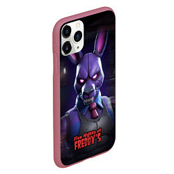 Чехол iPhone 11 Pro матовый Bonnie FNAF, цвет: 3D-малиновый — фото 2