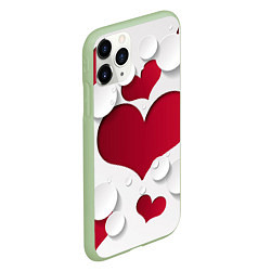 Чехол iPhone 11 Pro матовый С любовью для вас, цвет: 3D-салатовый — фото 2
