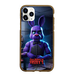 Чехол iPhone 11 Pro матовый Five Nights at Freddys Bonnie, цвет: 3D-коричневый