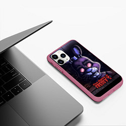 Чехол iPhone 11 Pro матовый Five Nights at Freddys Bonnie, цвет: 3D-малиновый — фото 2