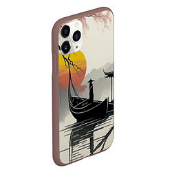 Чехол iPhone 11 Pro матовый Красота Японии, цвет: 3D-коричневый — фото 2