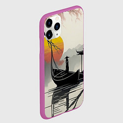 Чехол iPhone 11 Pro матовый Красота Японии, цвет: 3D-фиолетовый — фото 2