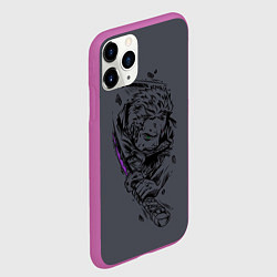 Чехол iPhone 11 Pro матовый One Piece - Roronoa Zoro, цвет: 3D-фиолетовый — фото 2