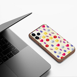 Чехол iPhone 11 Pro матовый Минералы и кристаллы, цвет: 3D-коричневый — фото 2