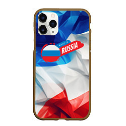 Чехол iPhone 11 Pro матовый Made in Russia, цвет: 3D-коричневый