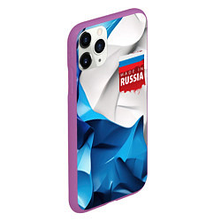 Чехол iPhone 11 Pro матовый Made in Russia, цвет: 3D-фиолетовый — фото 2