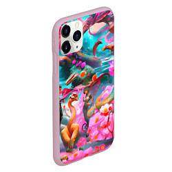 Чехол iPhone 11 Pro матовый Фантазия сон, цвет: 3D-розовый — фото 2