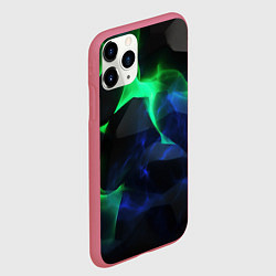 Чехол iPhone 11 Pro матовый Неоновая лава из плит, цвет: 3D-малиновый — фото 2