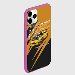 Чехол iPhone 11 Pro матовый Любителям гонок, цвет: 3D-фиолетовый — фото 2