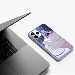 Чехол iPhone 11 Pro матовый Клинок рассекающий демонов Канао Цуюри, цвет: 3D-светло-сиреневый — фото 2