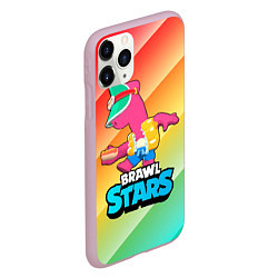 Чехол iPhone 11 Pro матовый Brawl Stars Doug, цвет: 3D-розовый — фото 2