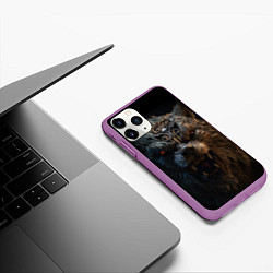 Чехол iPhone 11 Pro матовый Baldurs Gate 3 оборотень, цвет: 3D-фиолетовый — фото 2