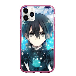 Чехол iPhone 11 Pro матовый Sword Art Online Кадзуто Киригая, цвет: 3D-малиновый