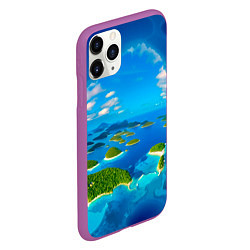 Чехол iPhone 11 Pro матовый Другой волшебный мир за ледяной стеной, цвет: 3D-фиолетовый — фото 2