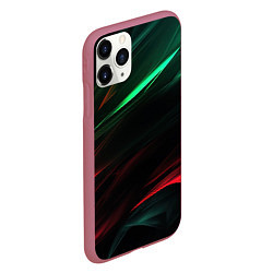 Чехол iPhone 11 Pro матовый Dark red and green, цвет: 3D-малиновый — фото 2