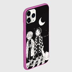 Чехол iPhone 11 Pro матовый Троица из Клинок рассекающий демонов, цвет: 3D-фиолетовый — фото 2
