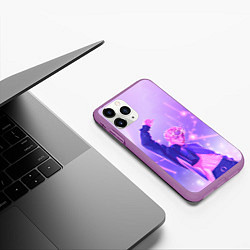 Чехол iPhone 11 Pro матовый Хёнджин на концерте - Стрей Кидс, цвет: 3D-фиолетовый — фото 2