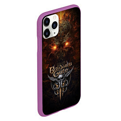 Чехол iPhone 11 Pro матовый Baldurs Gate 3 logo, цвет: 3D-фиолетовый — фото 2