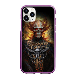 Чехол iPhone 11 Pro матовый Baldurs Gate 3 diablo, цвет: 3D-фиолетовый