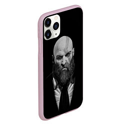 Чехол iPhone 11 Pro матовый Кратос в смокинге, цвет: 3D-розовый — фото 2