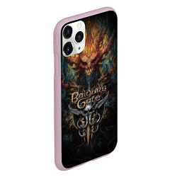 Чехол iPhone 11 Pro матовый Baldurs Gate 3 demon, цвет: 3D-розовый — фото 2