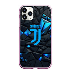 Чехол iPhone 11 Pro матовый Blue logo Juventus, цвет: 3D-розовый