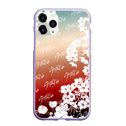 Чехол iPhone 11 Pro матовый Stray Kids flowers, цвет: 3D-светло-сиреневый